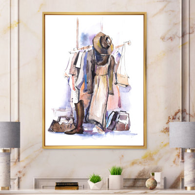 " Casual Clothing Shop In Shopping Mall " Color Photography Painting