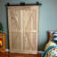 Unfinished Wood Panel Bi-Fold Barn Door with Folding Installation Hardware-86574379-125120050-125120053