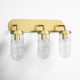 Keva 3 Light Transparent Dimmable Vanity Light