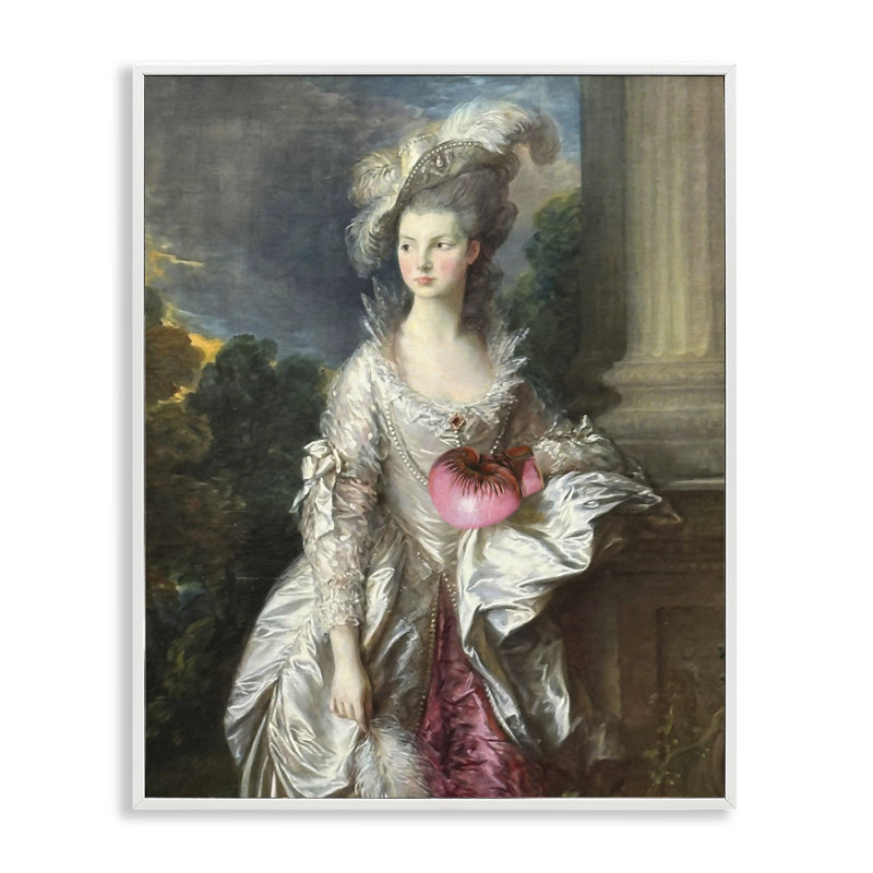 Dame historique avec gant de boxe, giclée encadrée, design par Grotto Studios, H 20 po x l 16 po