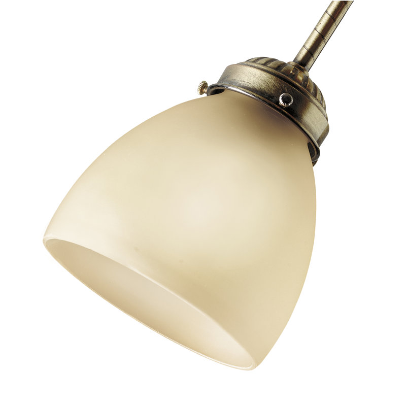 4" H x 20.25" W Glass Bowl Ceiling Fan Fitter Shade ( Screw On ), Amber