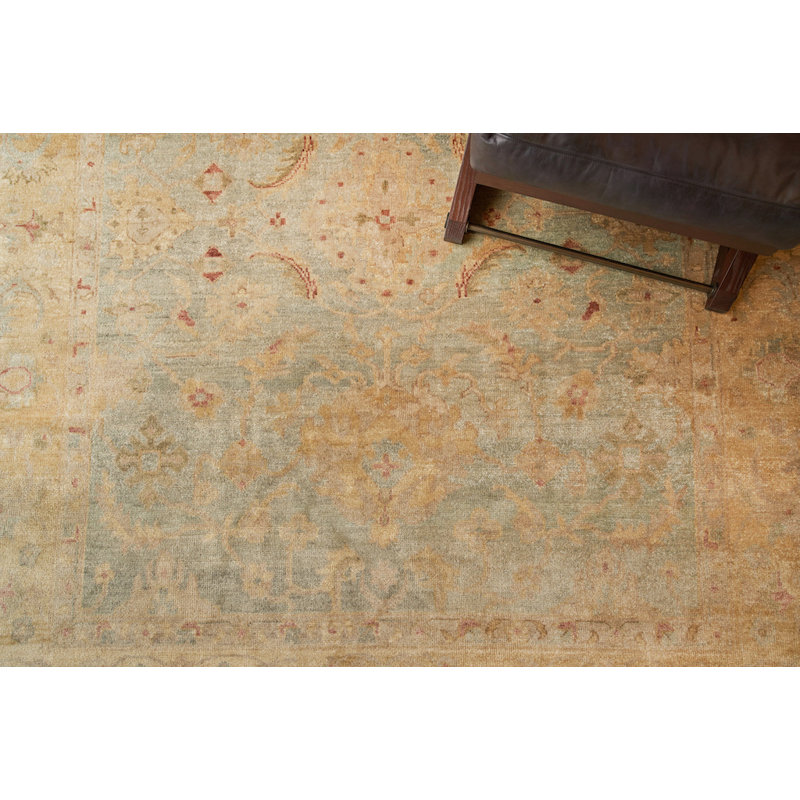 Antique Weave Oushak Wool Oriental Area Rug, Rectangle 14' x 18'