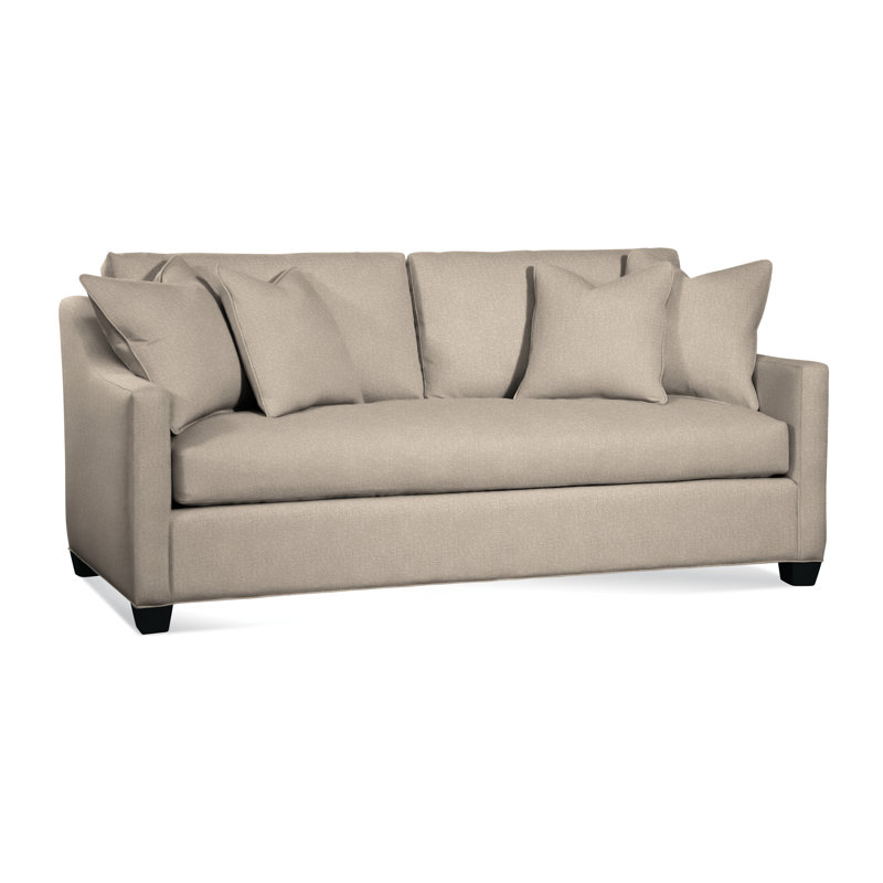 Oliver Sofa, Black Finish, Brown Geometric, 0456-33