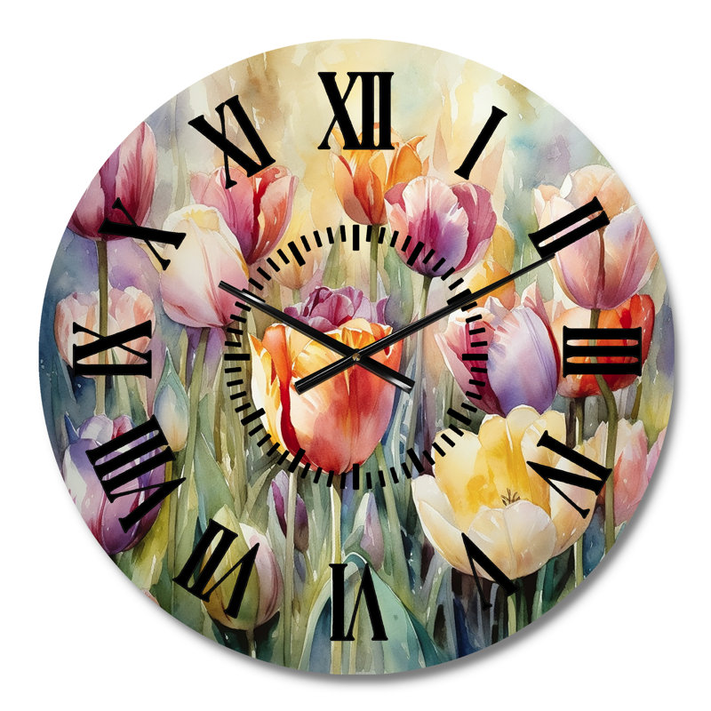 Horloge murale Garden Of Tulips, Médium