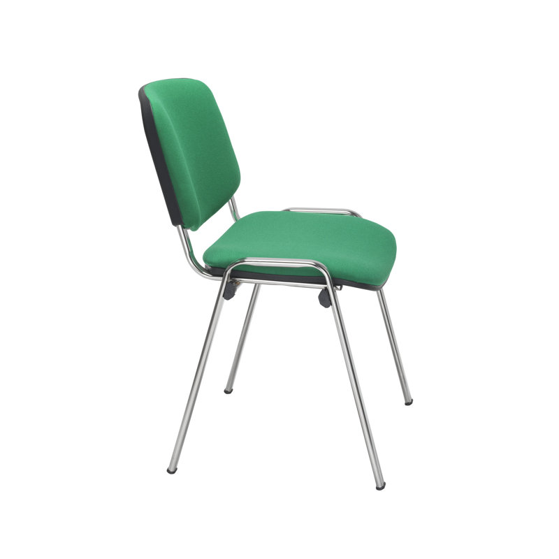 Nanami Waiting Room Chair, Chrome, Green