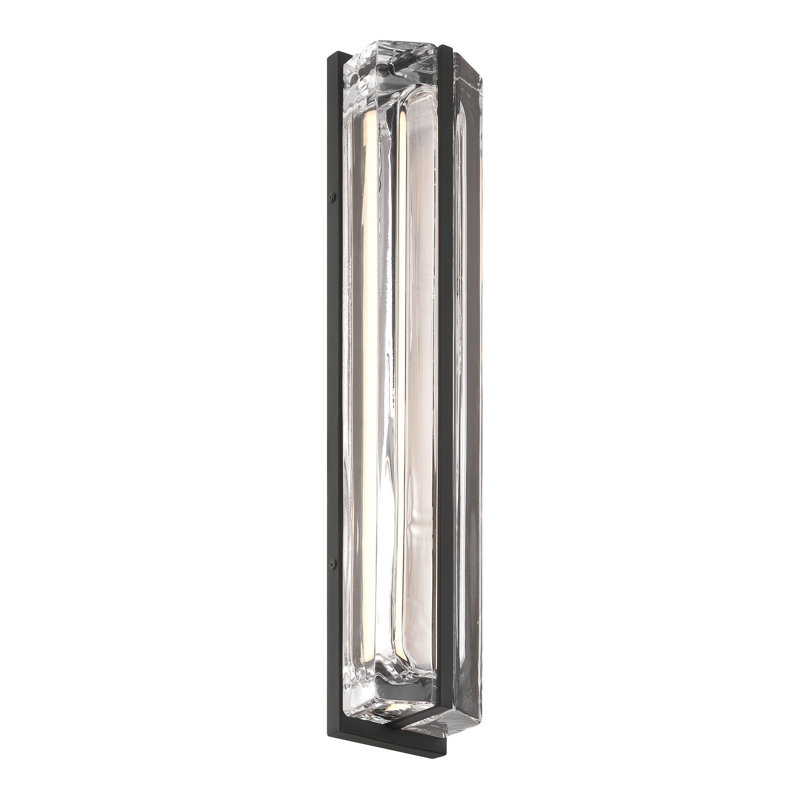 Langferd, extérieur, 24 po, mat, verre transparent, Noir, noir, noir, noir