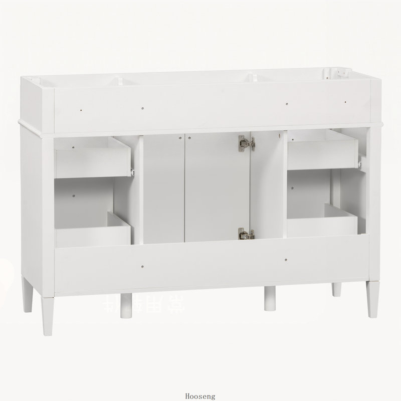 Single Bathroom Vanity with Top, Blanc