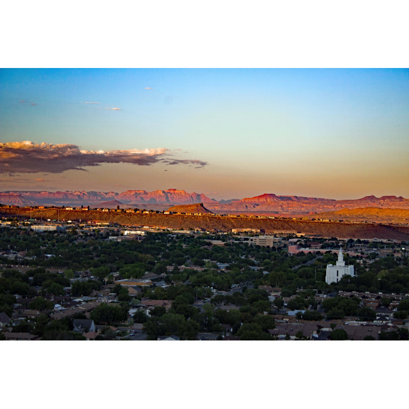 Saint George / Utah - Overview By Night par Alpenarts, H 8 po x l 12 po x P 1,25 po
