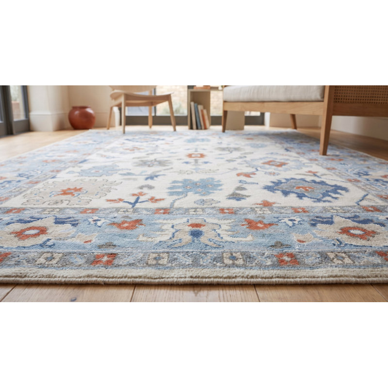Tapis ivoire traditionnel en laine noué à la main 8 x 8 x 8 x 10