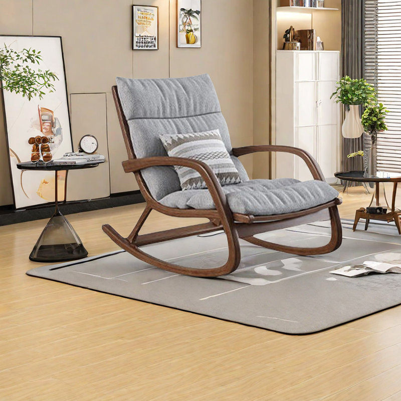 Chaise berçante High Elastic Sponge, Gris