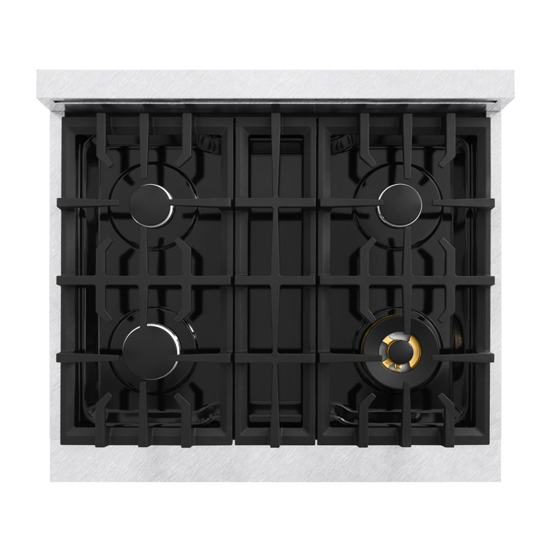 ZLINE 30" Classic Gas Range w/ 4 Burners & Convection Oven in DuraSnow Stainless Steel