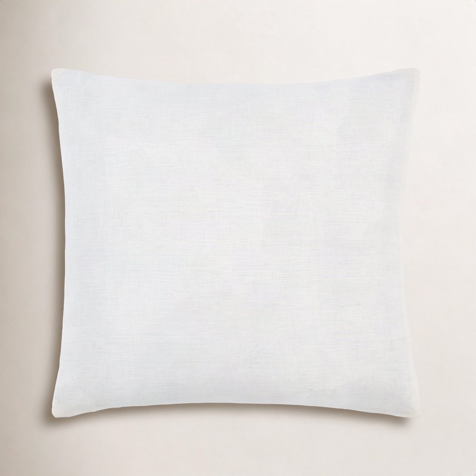 Lanie Linen Pillow Cover, Square 18", White
