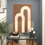 The Novogratz Polyester Geometric Living Room Framed Wall Art with Tan Layered Arches
