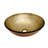 Tempered Glass Vessel Bathroom Sink With Faucet And Pop-Up Drain