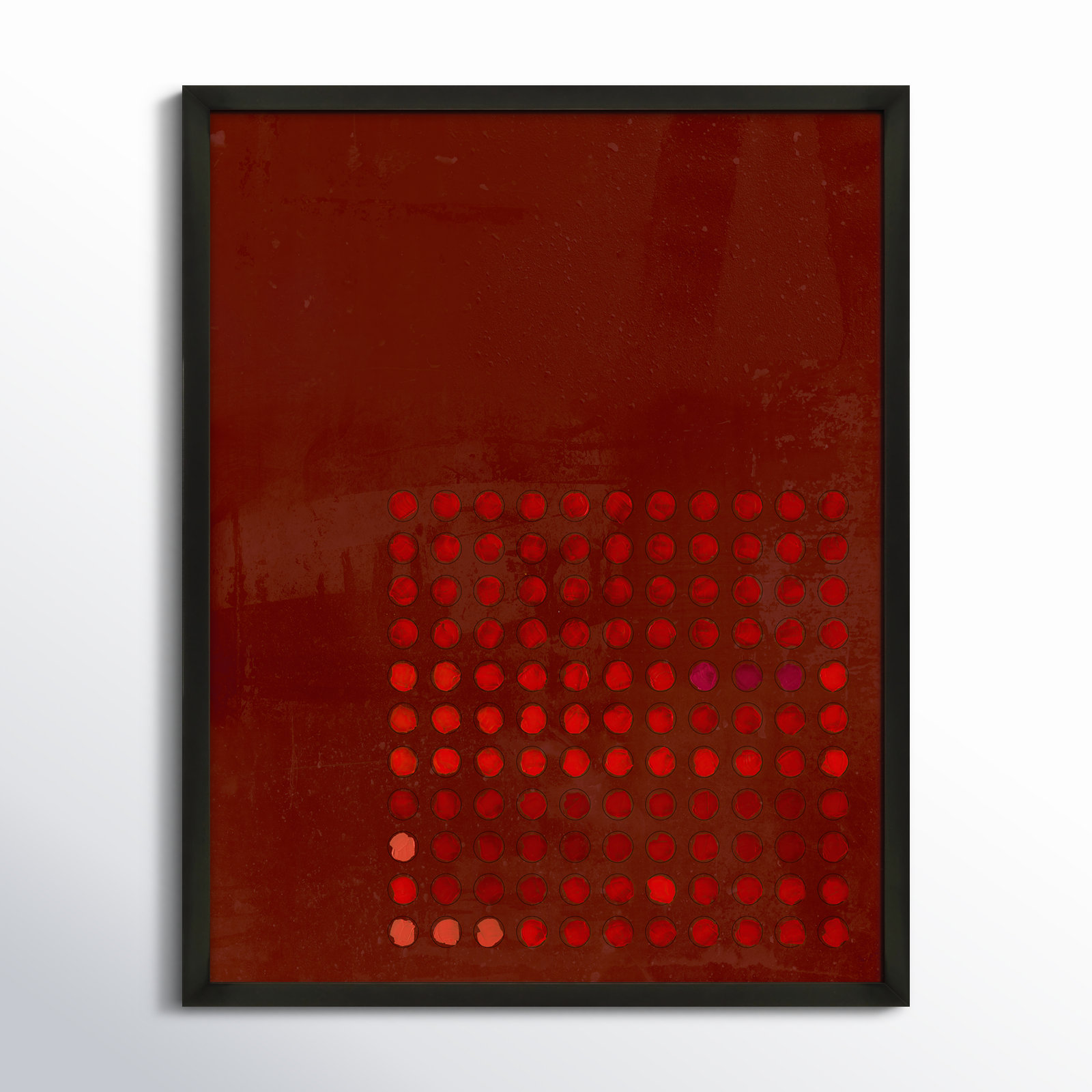 Circles in Squares "Circles in Squares 7" Print, Black, 38" H x 30" W x 1.25" D
