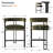 24" Upholstered Velvet Solid Back Counter Stool-1257039377