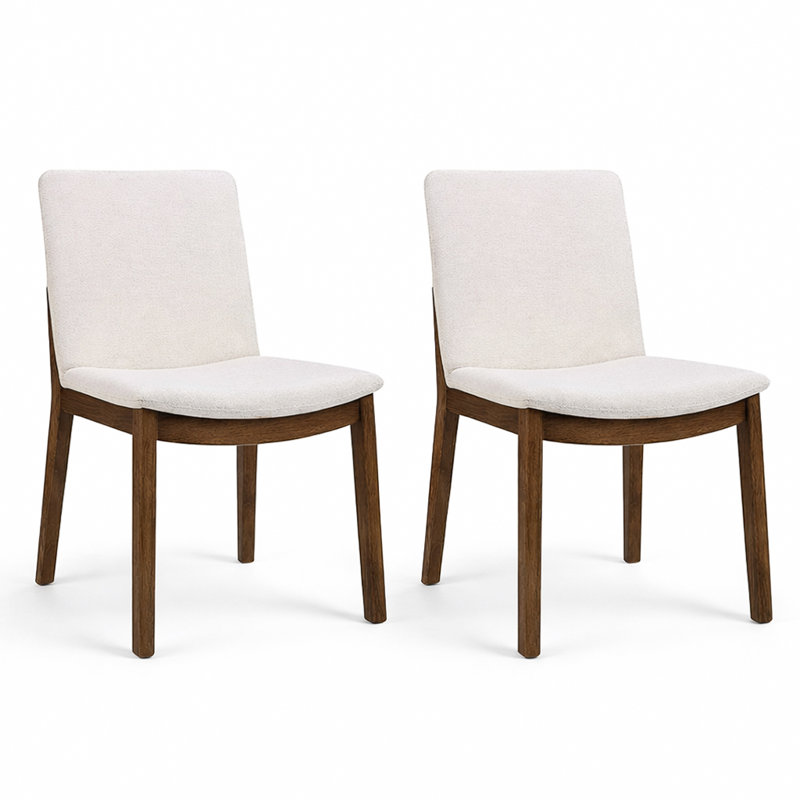 Barriento 18.9'' H Upholstered Parsons Chair, Cream Linen