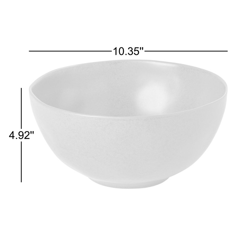 Livia Stoneware Serving Bowl, Matte Black