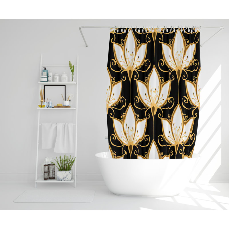 Newberry Polyester Shower Curtain Set, 177cm H x 177cm W