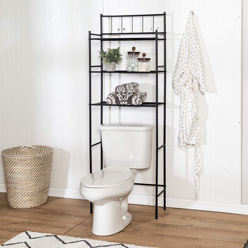 Rangement autoportant en acier au-dessus de la toilette