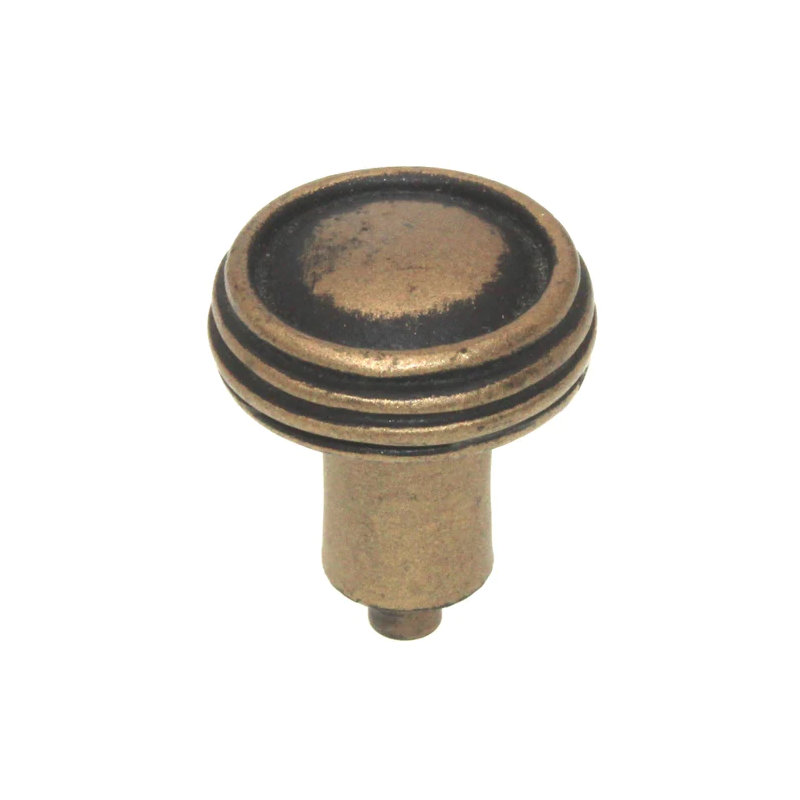(5 Pack) 1 inch Sonnet Knob Antique Gold