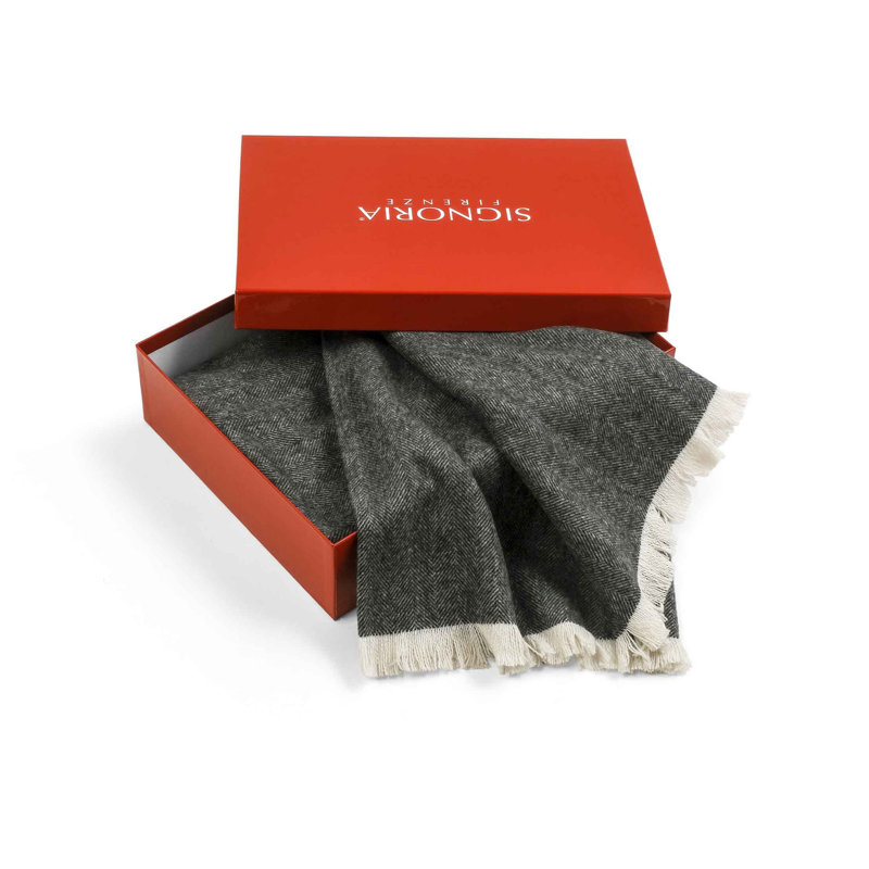 Alpi Hand Woven Throw Blanket, Gray