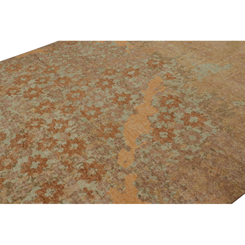 Distressed Homage Hand Knotted Wool Animal Print Area Rug, Rectangle 10' x 14'