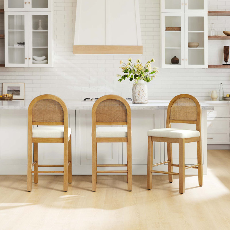Tabouret de comptoir 26 po H, Noyer, 3
