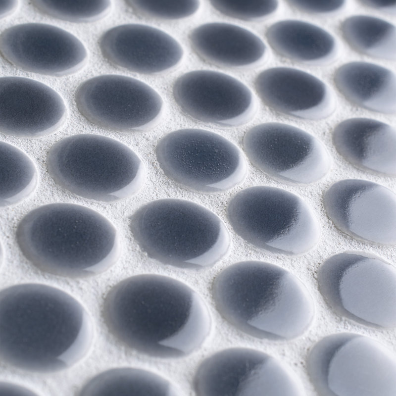 Hudson Penny Round 0.8" x 0.8" Porcelain Penny Round Mosaic Wall & Floor Tile, Imperial Gray