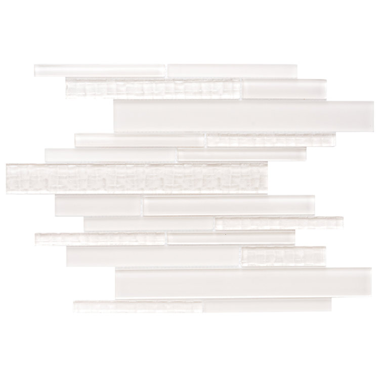 Karma Random Sized Glass Linear Mosaic Wall Tile
