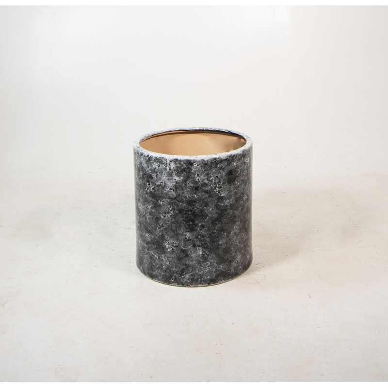 Kurland Ceramic Pot Planter, Black Marble