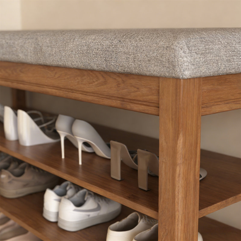 Range-chaussures en bois de qualité supérieure pour la maison, 20.9" H x 23.6" W x 11.8" D