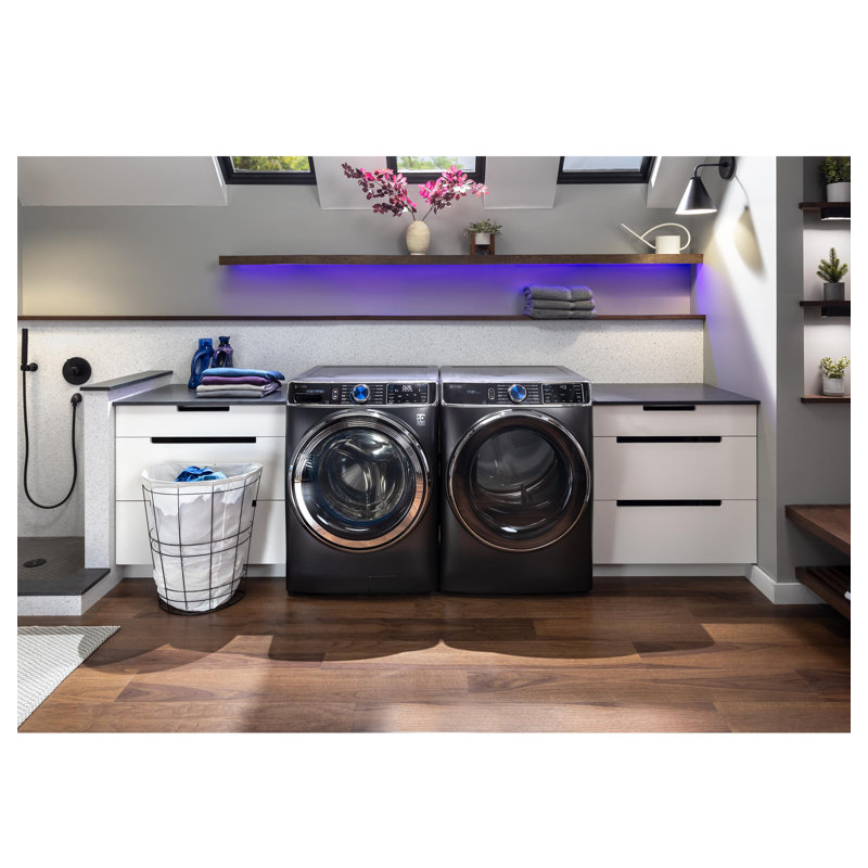 GE 7.8 Cubic Feet Smart Electric Stackable Dryer, Carbon Graphite