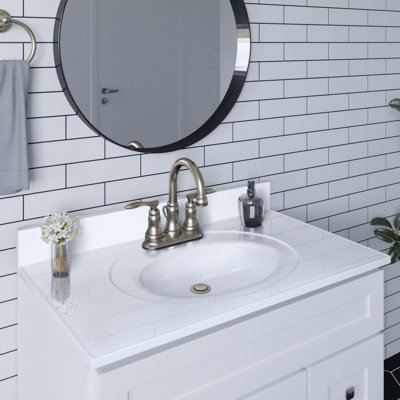 Cultured Marble Vanity Top with Backsplash