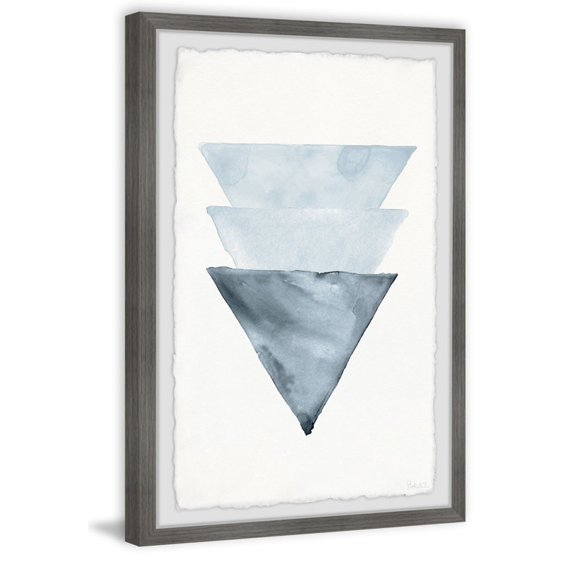 Triangles Overlap by Parvez Taj - Single Picture Frame Painting, 45cm H x 38cm W x 3.81cm D