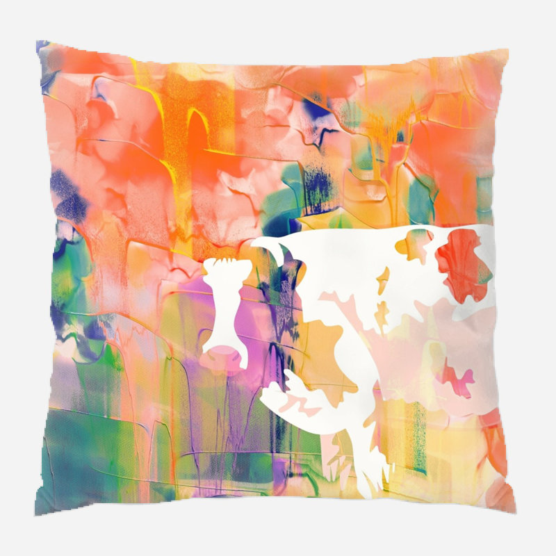 Coussin watercolour Bork, Microsuède, Intérieur