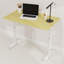Bureau d'étude à hauteur réglable, bureau à domicile multifonctionnel, 60 cm x 100 cm, structure blanche, plateau en bois naturel | Idée de cadeau-701996817-701996819