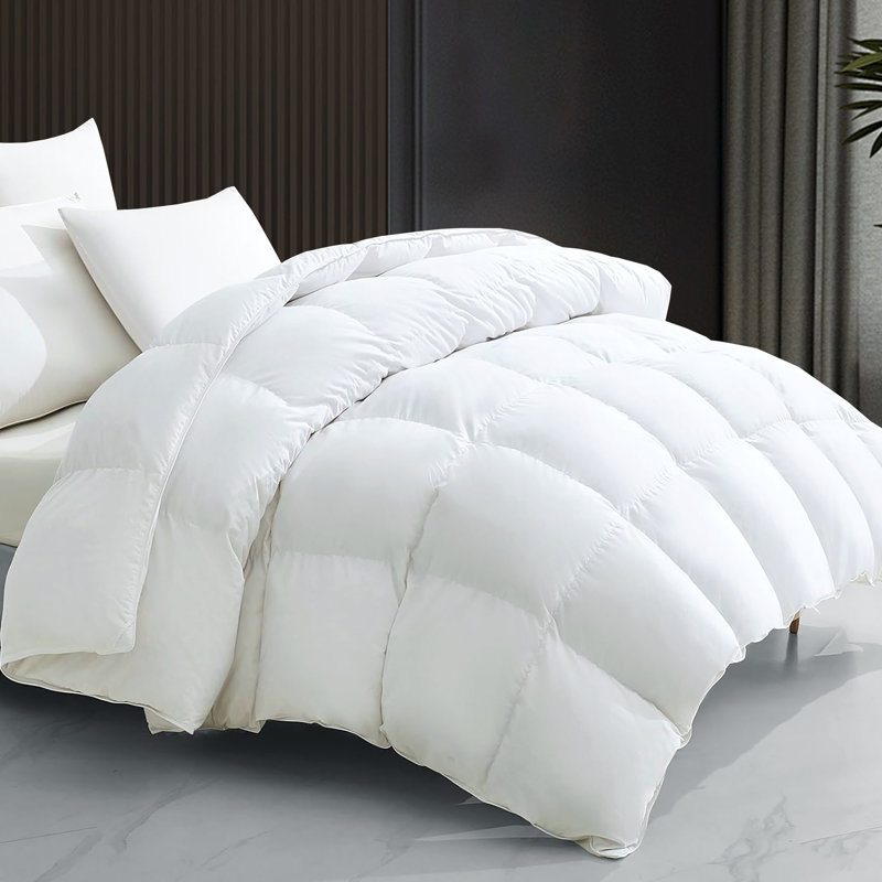 All Season Soft and Warm Feather Down Comforter Duvet Insert, King