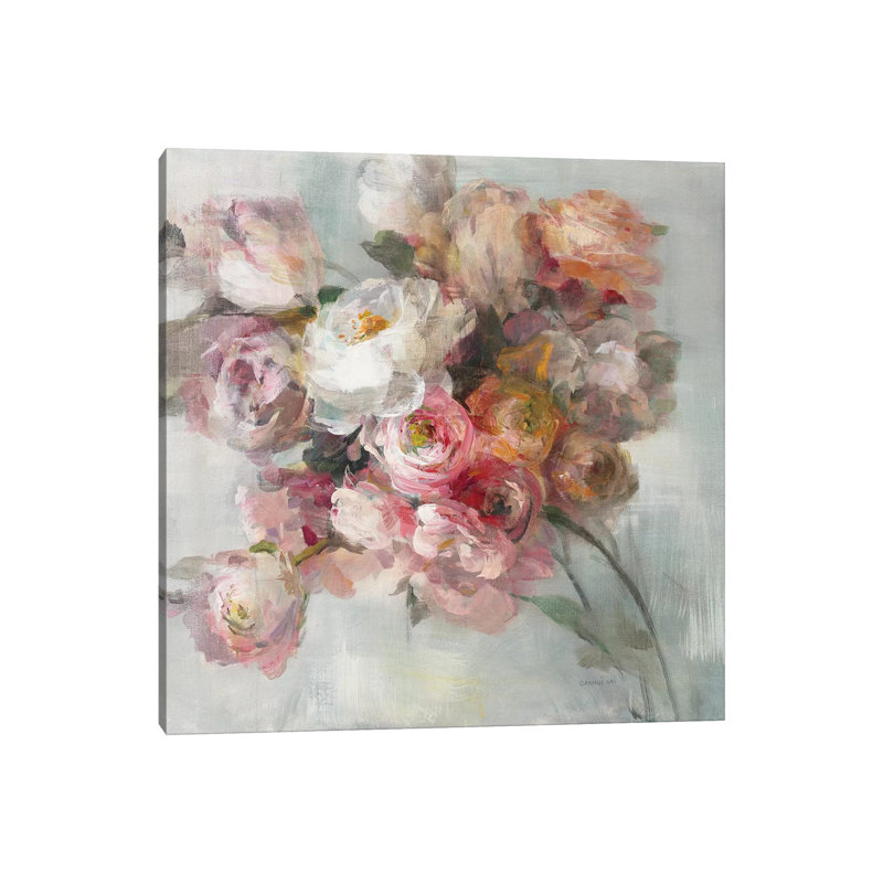 Blush Bouquet by Danhui Nai - Wrapped Canvas Print, 30.48 cm H x 30.48 cm W