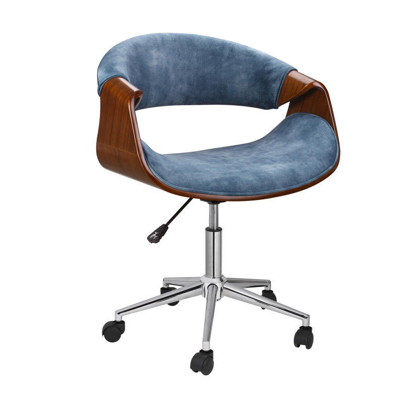 Velvet Task Chair, Blue