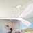 52'' White Ceiling Fan with LED Lights with Remote App Control-88202008-88202011