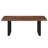 Modern Rectangular Solid Wood Coffee Table with Steel Base