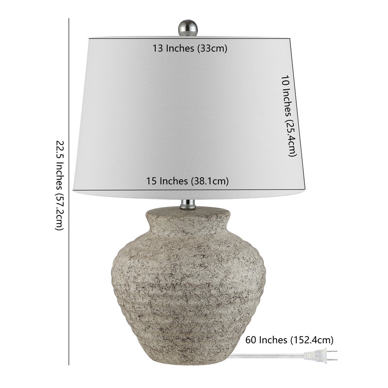 Adstock Ceramic Table Lamp, Light Gray