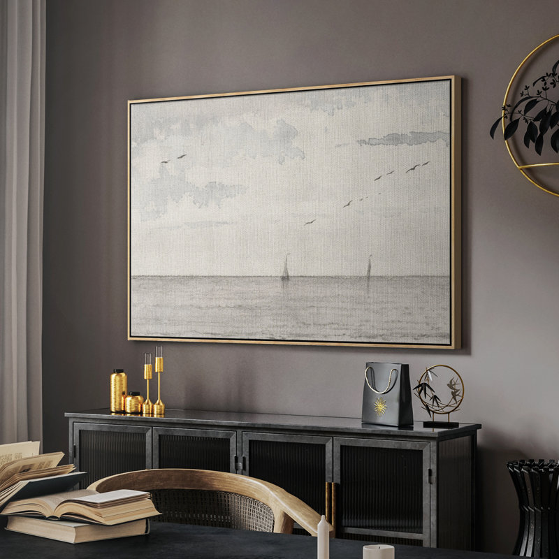 Paysage rétro -CCCXLII, Toile tendue, H 25 po x l 37 po x P 1,5 po
