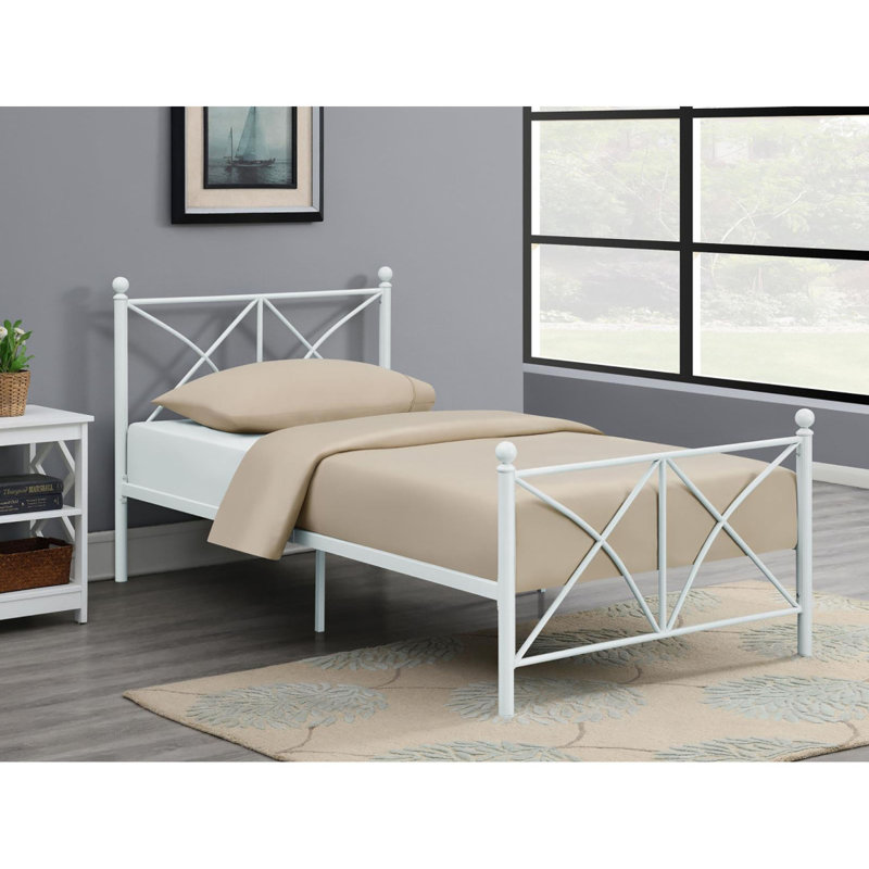 White Full Platform Bed, Full