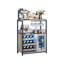Armoire à vin industrielle avec support pour 12 bouteilles et porte-verres, armoire à alcool pour la cuisine et la salle à manger, buffet à porte en filet, gris-334056309