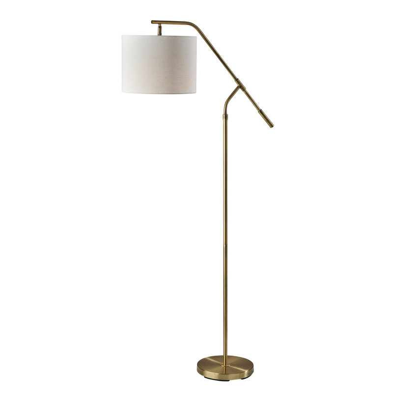 Lampe sur pied arquée 60 po Geena Carleton, Laiton antique