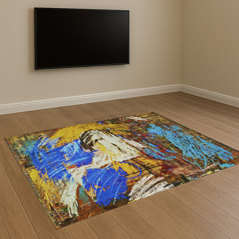 Abstract Area Rug, Rectangle 140 x 200 cm