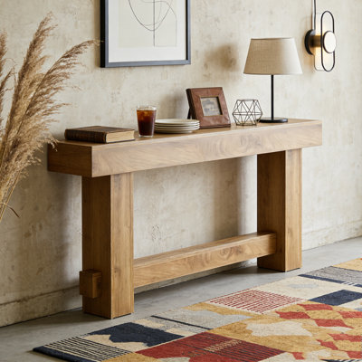 Wooden Farmhouse Sofa Hallway Console Table