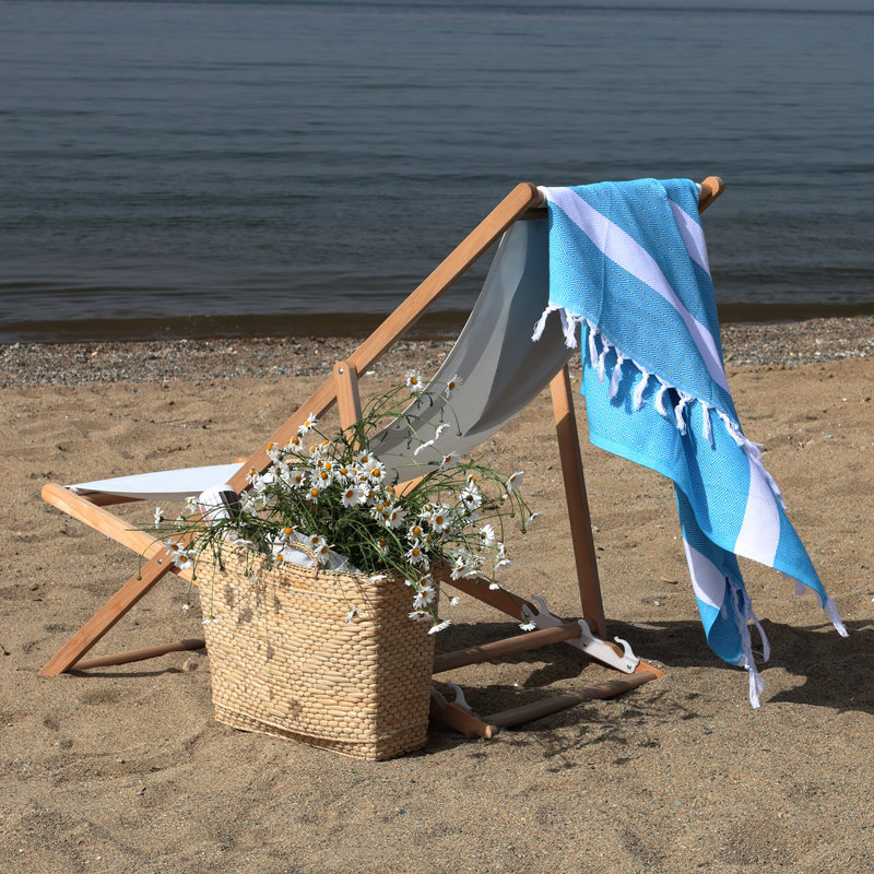 Turkish Cotton Ultra Light Beach Towel, Turquoise